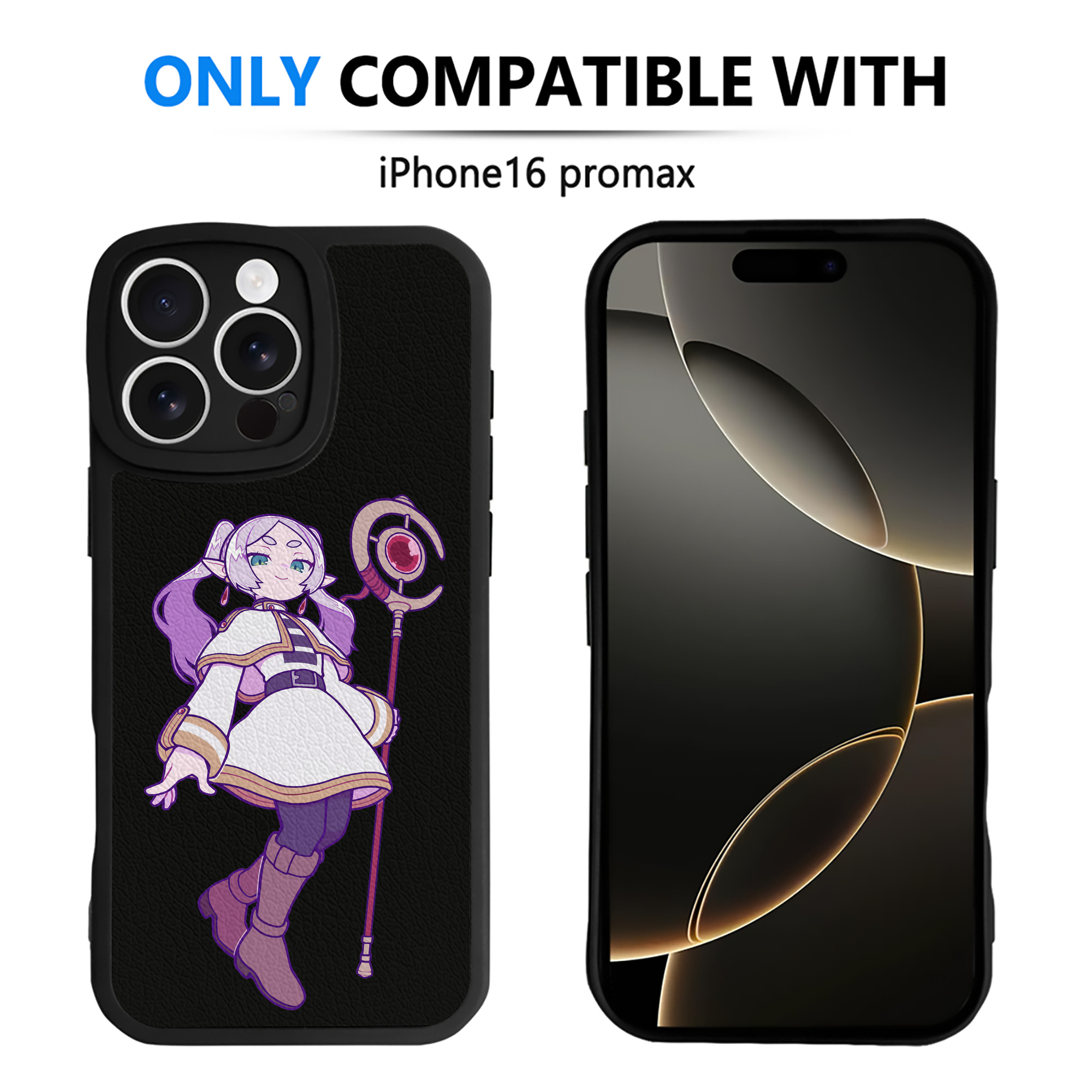 （画像用） 葬送のフリーレン Frieren 【iPhone 16シリーズ対応】シリコンスマホケース（レザー調） 材質：シリコン
